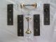 Antique Brand Nos Crystal Glass Doorknobs & Brass Eastlake Faceplates - Twin Set Door Knobs & Handles photo 7