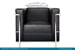 Le Corbusier Lc2 Arm Chair Leather - Black photo