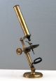 Antique Brass Monocular Compound Microscope On Round Base After Benj.  Pike C1850 Microscopes & Lab Equipment photo 1