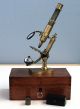 Nachet Et Fils Paris Antique Brass Petit Modele Inclinant Microscope W/case 1872 Microscopes & Lab Equipment photo 2