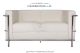 Le Corbusier Lc2 Petite Loveseat In White Leather Mid-Century Modernism photo 1