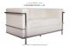 Le Corbusier Lc2 Petite Loveseat In White Leather Mid-Century Modernism photo 6