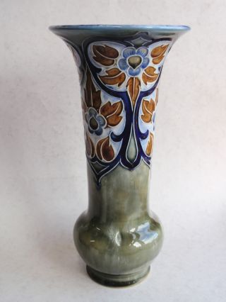 Art Nouveau Royal Doulton Vase Signed 28 Cm photo