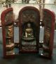 Grand Buddha Temple Folding Brass India God Story Life Cycle Lord Tibet Vintage India photo 2