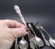 Eight Piece 4 Fork & 4 Spoon Rose Handle Heavy 800 Silver Flatware Flatware & Silverware photo 1