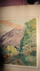 Delightful Old 1850s Watercolor Pastoral Landscape End Of 19th Century - History The Americas photo 3