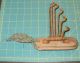 Primitive Style Rusty Country Kitchen 6 - Swivel Arms/hooks On Wood Wall Plate Primitives photo 4