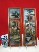 Antique Early 19th Century Pair Of Chinese Reverse Painting On Glass Paintings & Scrolls photo 1