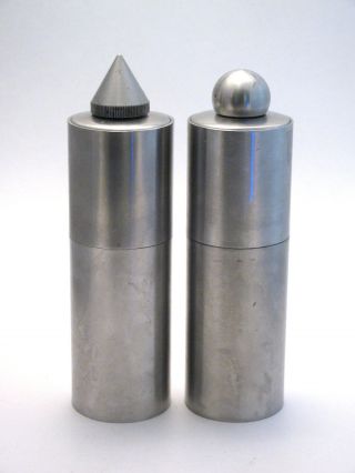Peugeot Swedish Modern/minimalist Mcm Salt+pepper Mill Steel Sculpture Vtg Post photo