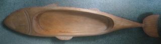 Papua New Guinea: Fish Shaped Carved Wooden Dish 36 