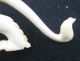 Japanese Carved Faux Ivory Lion On Carved Wooden Base Other photo 9