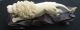 Japanese Carved Faux Ivory Lion On Carved Wooden Base Other photo 6