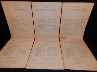 Botanical Abstracts All Of Vol.  2 No.  1 - 6 Williams & Wilkins Co.  1919 photo