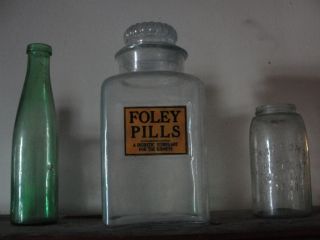 Foley ' S Pills Huge Display Jar 1930s Foley Co.  Chicago Il Celulite Label Bottle photo