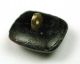 Antique Leo Popper Glass Button Black Rectangle W/ Orange & Silver Buttons photo 2