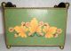 Vintage Hand Crafted Iron Floral Painted Stationery Letter/paper/envelope Box India photo 1