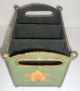 Vintage Hand Crafted Iron Floral Painted Stationery Letter/paper/envelope Box India photo 3