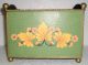 Vintage Hand Crafted Iron Floral Painted Stationery Letter/paper/envelope Box India photo 5