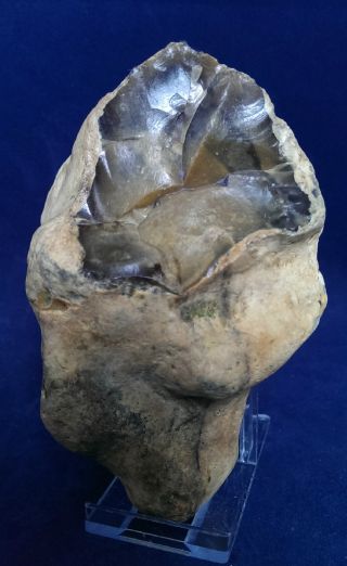 British Palaeolithic Flint Pebble Chopping Tool From Dorset England photo