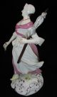 Meissen 19th Century Woman Carrying A Spool Of Thread Rare Figurines photo 6