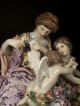 Monumental Large Dresden Porcelain Group Of Cupid In Danger Richard Klemm Urns photo 9