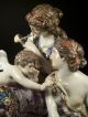 Monumental Large Dresden Porcelain Group Of Cupid In Danger Richard Klemm Urns photo 3