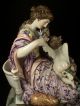 Monumental Large Dresden Porcelain Group Of Cupid In Danger Richard Klemm Urns photo 8