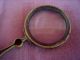 Antique Solid Brass Magnifying Glass With Patina.  Early 1900 ' S Other photo 1