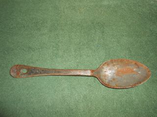 Rare Antique Large Metal Primitive Camping/serving Spoon Wbw Usa Civil War Era photo