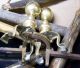 Antique Solid Brass Ball Top Sheffield Andirons - Vintage - Ny,  Usa Forged & Crafted Hearth Ware photo 2