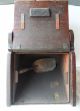 Antique Rare English Fireplace Hearth Coal Box Carved Wood W/ Shovel 1897’s Boxes photo 10