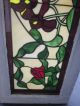 Vintage Roses Stained Glass Window,  36 Inches Long; 14 Inches Wide,  Plexiglass 1900-1940 photo 1