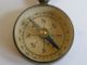 Vintage - Small Brass Fob Compass - Foreign Import - Gwo - Circa 1950 Other photo 1