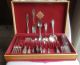 Wm.  A.  Rogers 1847 Old Colony Silverplate 53 Pieces + Case Flatware & Silverware photo 2