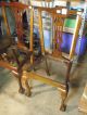 2 Antique Chippendale Claw Ball Feet Chairs Mahogany Hand Carved Shell Unknown photo 7