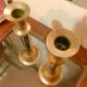 Brass And Green Overlay Candle Stick Holders Metalware photo 7