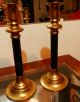 Brass And Green Overlay Candle Stick Holders Metalware photo 8