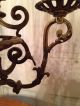 Pair Of Antique Brass Candelabras Metalware photo 3