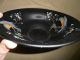 Gorgeous Large,  Black,  Handpainted Bowl With Parrots & Tree Limbs And Flowers Bowls photo 1