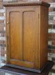 Antique Circa 1900 Solid Oak Cupboard Cabinet W/ Divided Interior Nr 1800-1899 photo 4