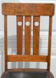 Antique Arts & Crafts Mission Oak Chair With Leather Seat,  1 Of 3 Available (a) 1900-1950 photo 1