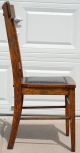 Antique Arts & Crafts Mission Oak Chair With Leather Seat,  1 Of 3 Available (a) 1900-1950 photo 8