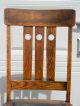 Antique Arts & Crafts Mission Oak Chair With Leather Seat,  1 Of 3 Available (b) 1900-1950 photo 1