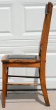 Antique Arts & Crafts Mission Oak Chair With Leather Seat,  1 Of 3 Available (b) 1900-1950 photo 6