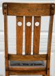 Antique Arts & Crafts Mission Oak Chair With Leather Seat,  1 Of 3 Available (b) 1900-1950 photo 8