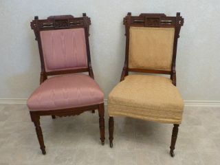 Pair Of Antique Eastlake Victorian Side Chairs photo