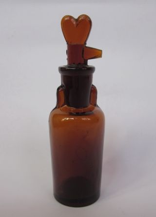 Antique German Drop Opium Anaesthesia Medical Amber Glass Bottle Tk 20ml Size 2 photo