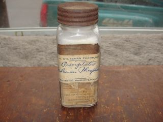 Stutzman Tremont & Physicians Supply Co Hamburg Pa Mold Blown Drug Store Bottle photo