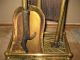 Vintage Brass Fireplace Set Eagle Mid Century Modern Art Deco Poker Broom Tongs+ Fireplaces & Mantels photo 1