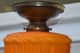 Antique Orange Rose Glass Molded Ceiling Lamp With Brass Base Chandeliers, Fixtures, Sconces photo 1